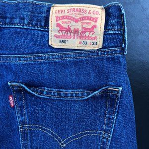 LEVI'S 550 MENS DENIM JEANS - RED TAB - 33 x 34